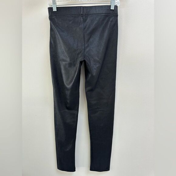 HALE BOB FAUX LEATHER TEXTURED HIGH RISE LEGGINGS BLACK M - Picture 3 of 6